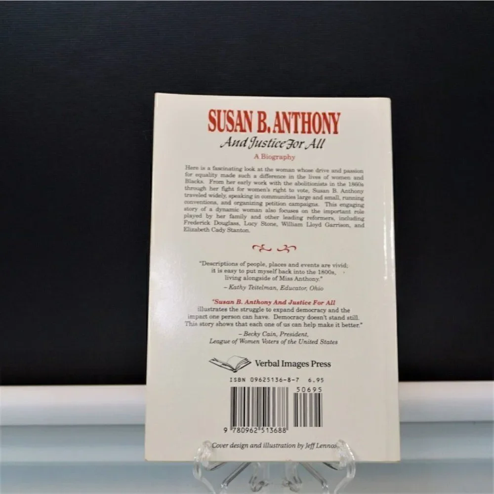 Susan B. Anthony And Justice For All By Jeanne Gehret 1994 Paperback